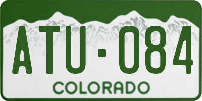 CO license plate ATU084