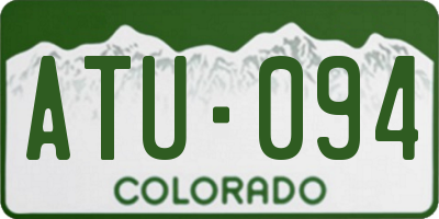 CO license plate ATU094
