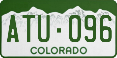 CO license plate ATU096