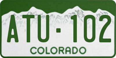 CO license plate ATU102