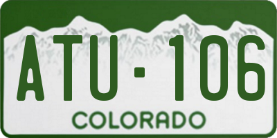 CO license plate ATU106