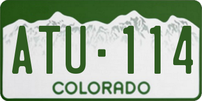 CO license plate ATU114