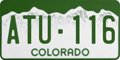 CO license plate ATU116