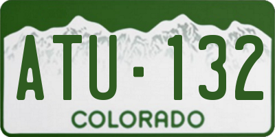 CO license plate ATU132