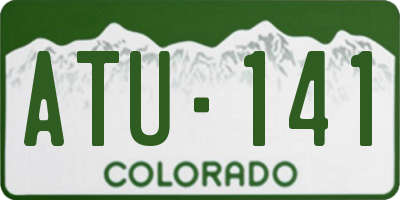 CO license plate ATU141