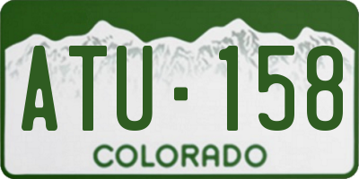CO license plate ATU158