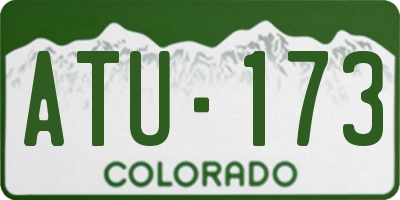 CO license plate ATU173