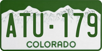 CO license plate ATU179