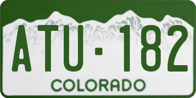 CO license plate ATU182