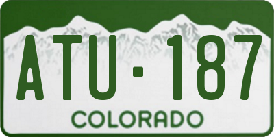CO license plate ATU187