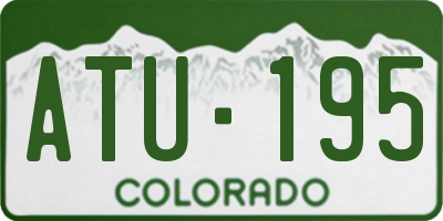 CO license plate ATU195