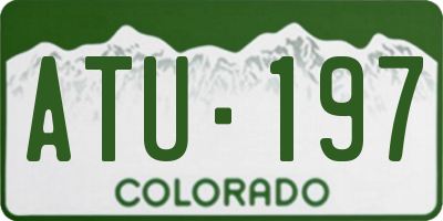 CO license plate ATU197