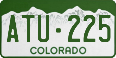 CO license plate ATU225