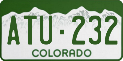CO license plate ATU232