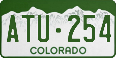 CO license plate ATU254