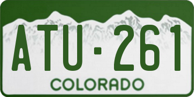 CO license plate ATU261