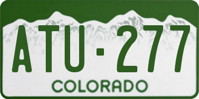 CO license plate ATU277
