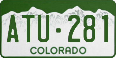 CO license plate ATU281