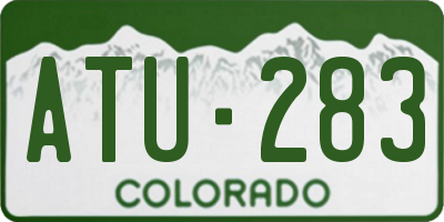 CO license plate ATU283