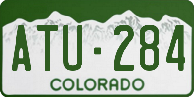 CO license plate ATU284