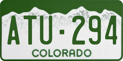 CO license plate ATU294