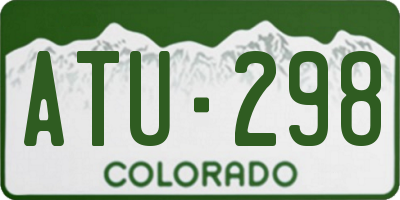 CO license plate ATU298