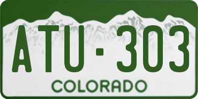 CO license plate ATU303