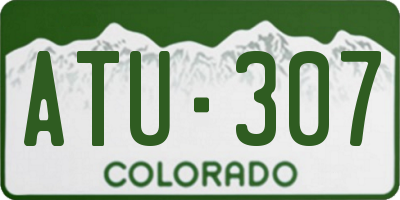 CO license plate ATU307