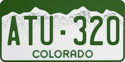 CO license plate ATU320