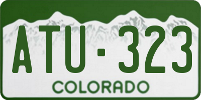 CO license plate ATU323