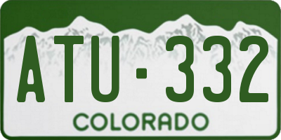 CO license plate ATU332