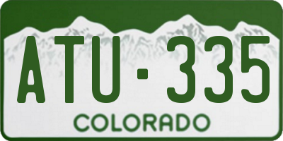 CO license plate ATU335