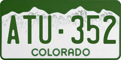 CO license plate ATU352