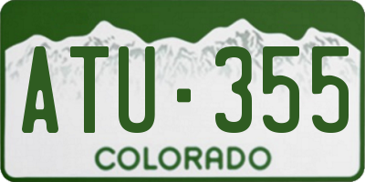 CO license plate ATU355