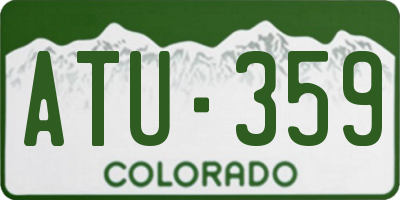 CO license plate ATU359