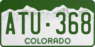 CO license plate ATU368