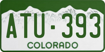CO license plate ATU393