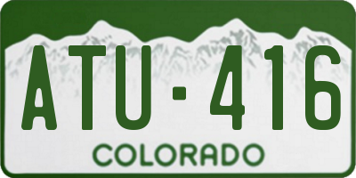 CO license plate ATU416