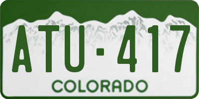 CO license plate ATU417