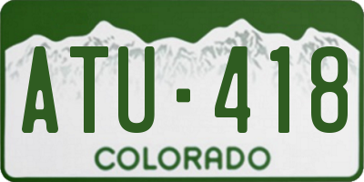 CO license plate ATU418
