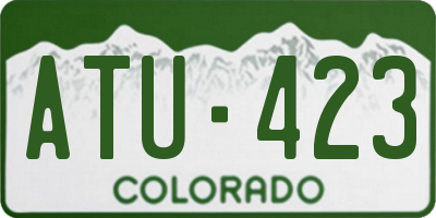 CO license plate ATU423