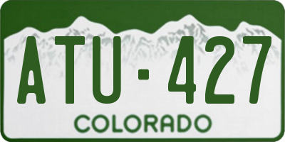 CO license plate ATU427