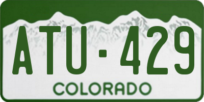 CO license plate ATU429