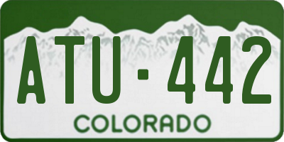 CO license plate ATU442