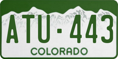 CO license plate ATU443