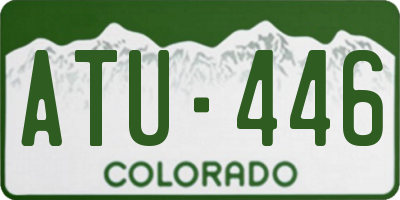 CO license plate ATU446