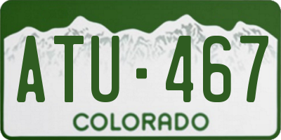 CO license plate ATU467