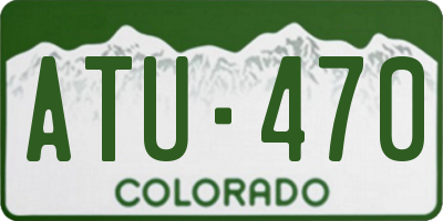 CO license plate ATU470