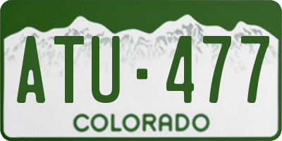 CO license plate ATU477