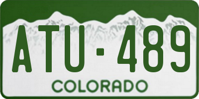 CO license plate ATU489